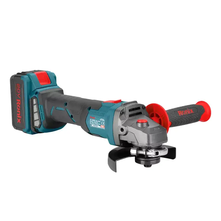 RONIX 20V CORDLESS BRUSHLESS ANGLE GRINDER 115MM INCLUDING 2 BATTERIES