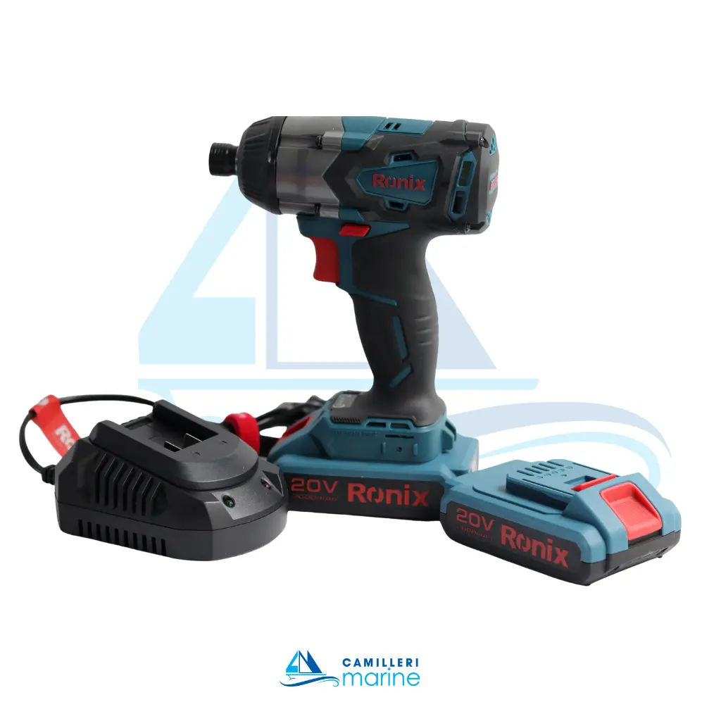 RONIX  20V BRUSHLESS CORDLESS SCREWDRIVER 280N.M INCLUDING X2 BATTERIES AND CHARGER