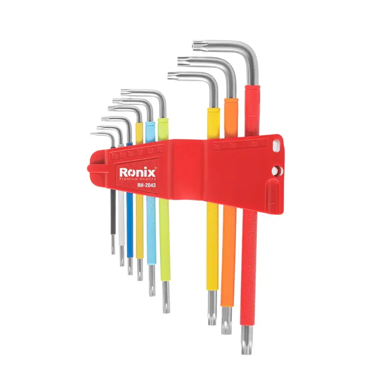RONIX 9PCS MULTI COLOR LONG ARM TORX KEY SET