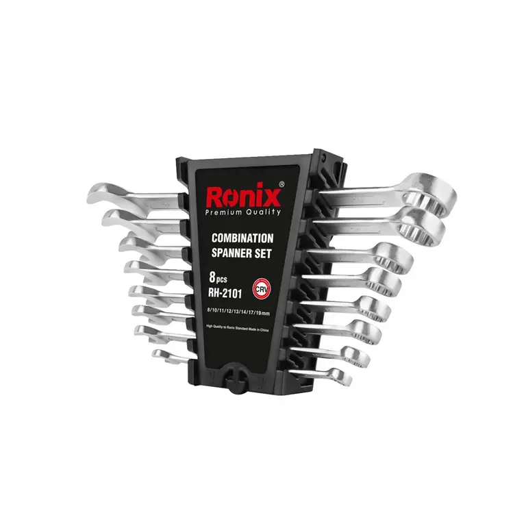 RONIX 8PCS COMBINATION SPANNER WITH PLASTIC RACK