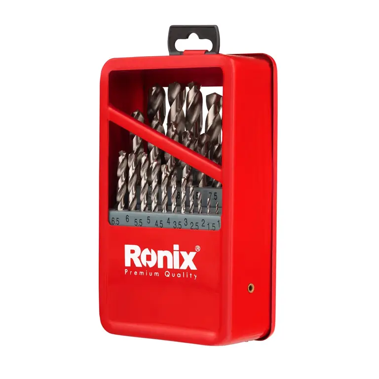 RONIX 25 PCS DRILL BITS METAL BOX