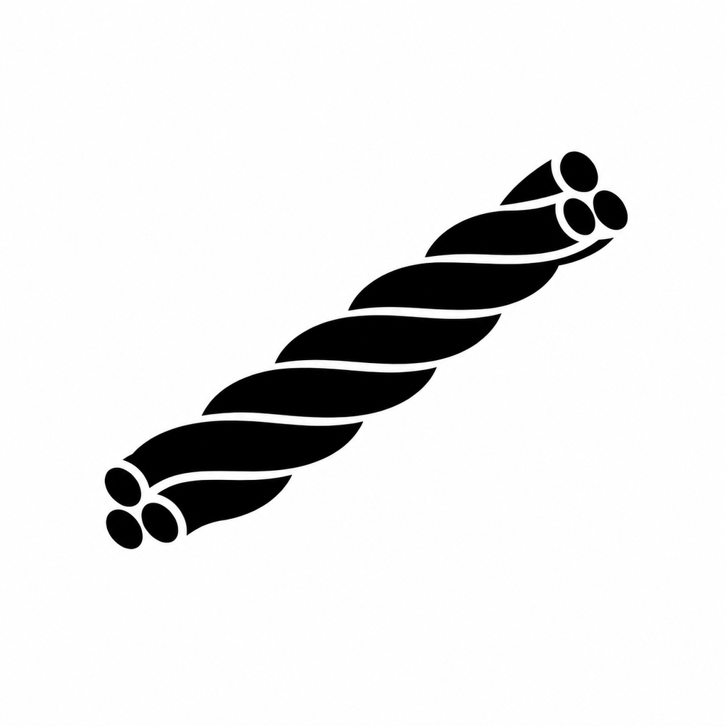 POLYESTER 3 STRAND 6MM BLACK TWIST ROPE (PER METER) 