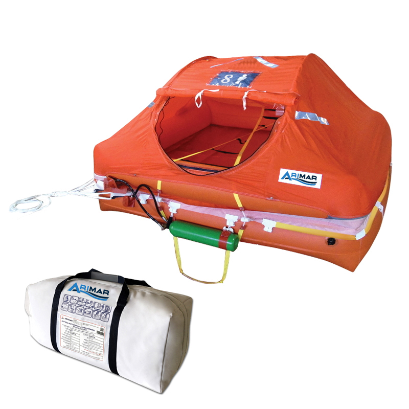 ARIMAR SEAWORLD LIFERAFT LB 8 PERSON VALISE 