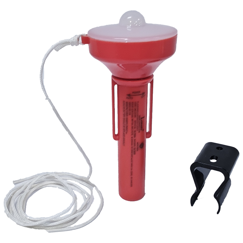 LONAKO RED ALKALINE BATTERY LIFEBUOY LIGHT SOLAS / MED CERTIFIED BATTERIES NOT INCLUDED (X2 AA BATTERIES)