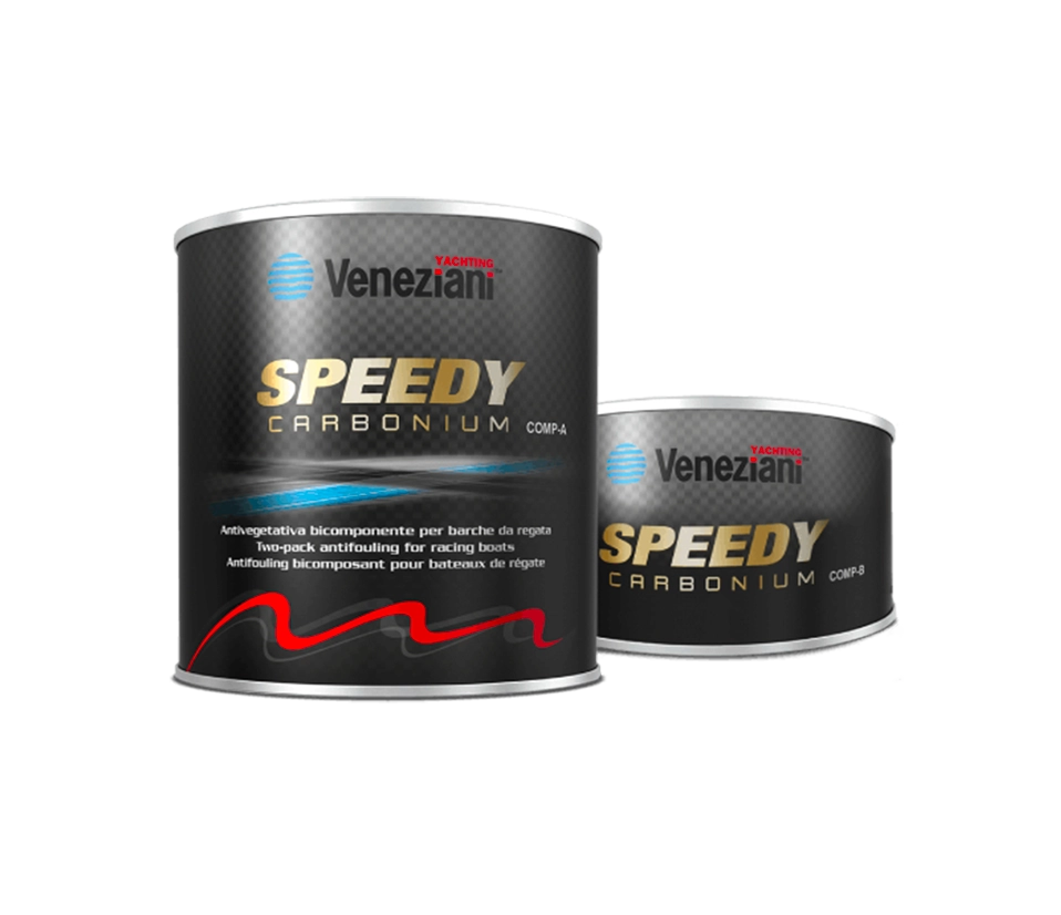 VENEZIANI SPEEDY CARBONIUM  ANTIFOULING PAINT KIT GREY 750ML