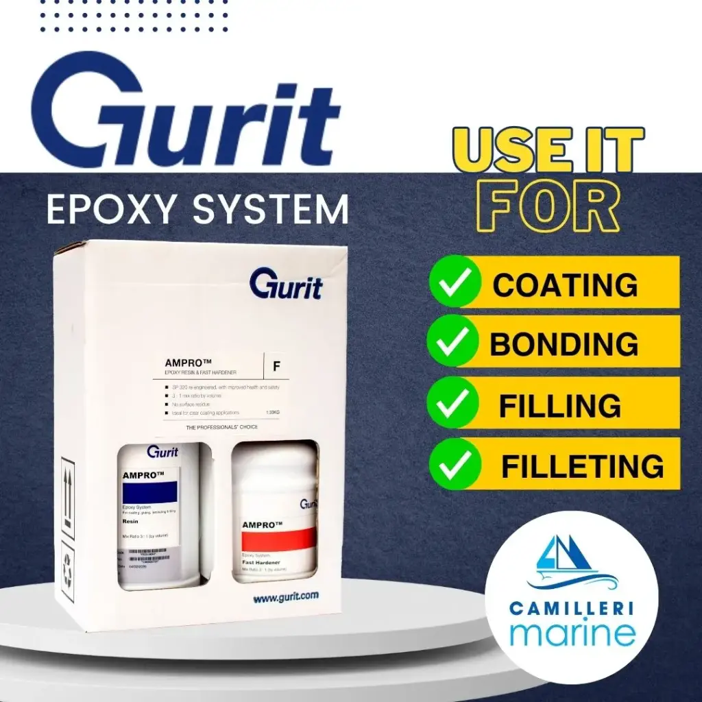 GURIT AMPRO EPOXY SYSTEM: RESIN 1.03KG + FAST HARDENER 0.3KG = 1.33KG PACK
