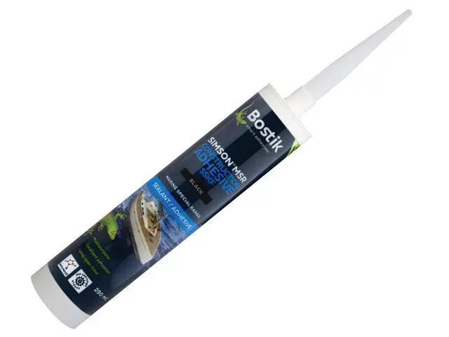 BOSTIK SIMSON MSR CONSTRUCTION ADHESIVE SSKF BLACK 290ML/C12 CARTRIDGE