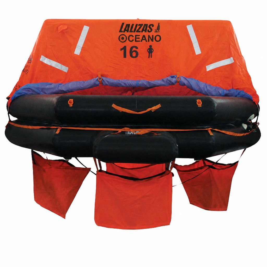 LALIZAS LIFERAFT SOLAS OCEANO THROW-OVERBOARD TYPE 16 PERSON CANISTER (A)