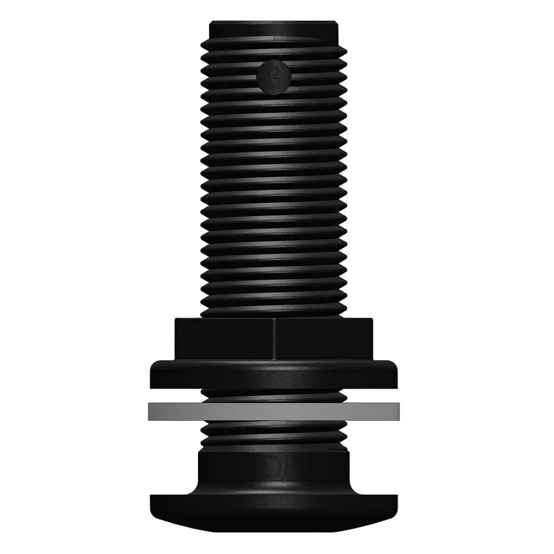 TRUDESIGN THRU HULL SKIN FITTING DOMED 1/2" BSP BLACK