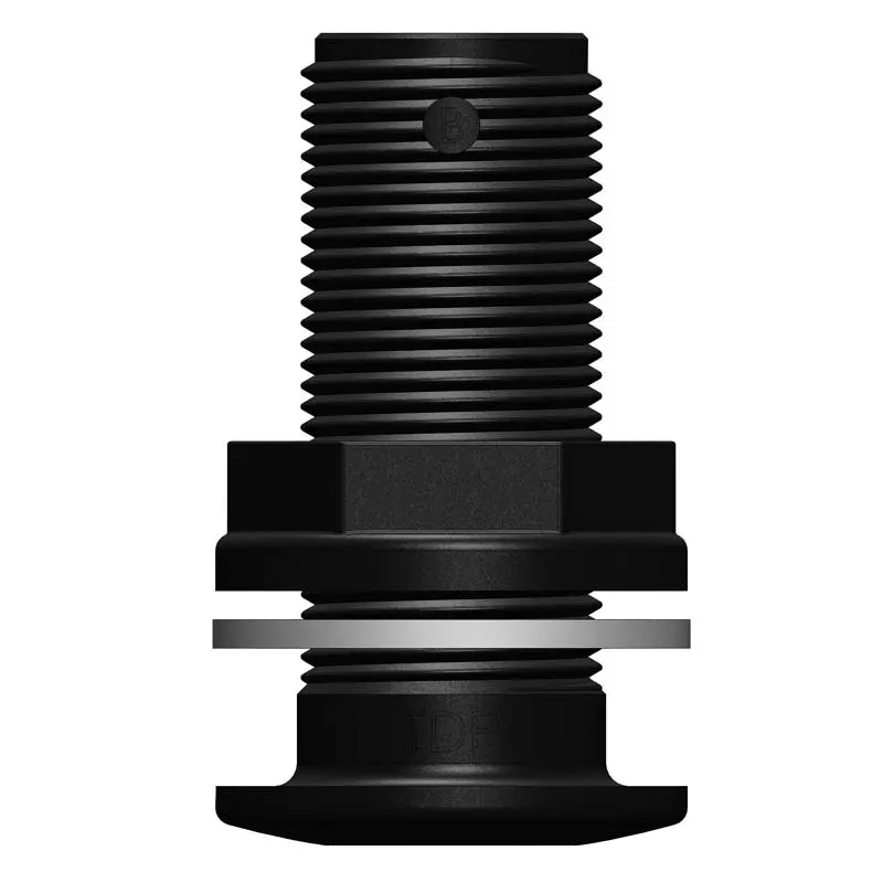 TRUDESIGN SKIN FITTING THRU HULL DOMED 3/4" BSP BLACK