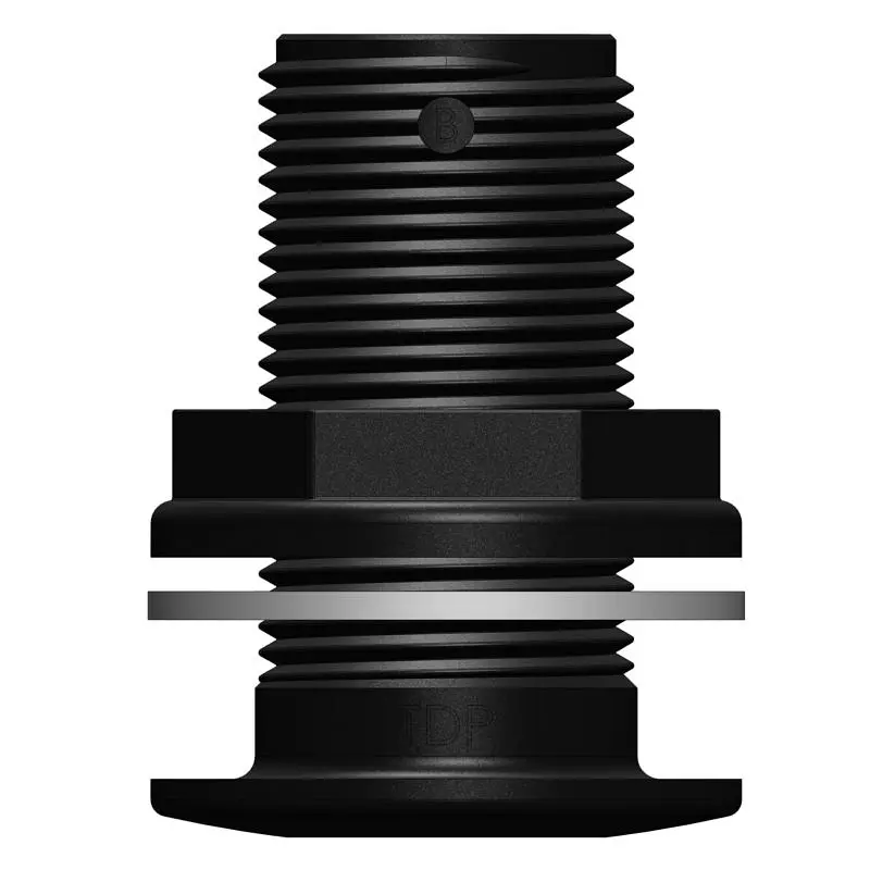 TRUDESIGN THRU HULL SKIN FITTING DOMED 1" BSP BLACK