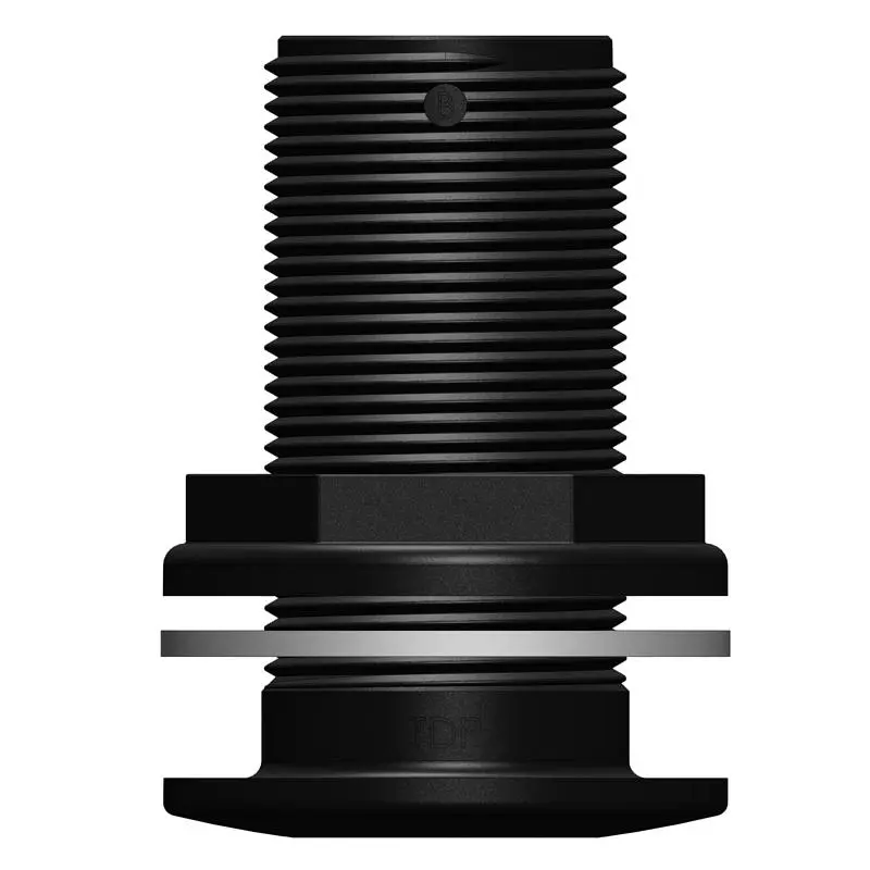 TRUDESIGN THRU HULL SKIN FITTING DOMED 1 1/4" BSP BLACK