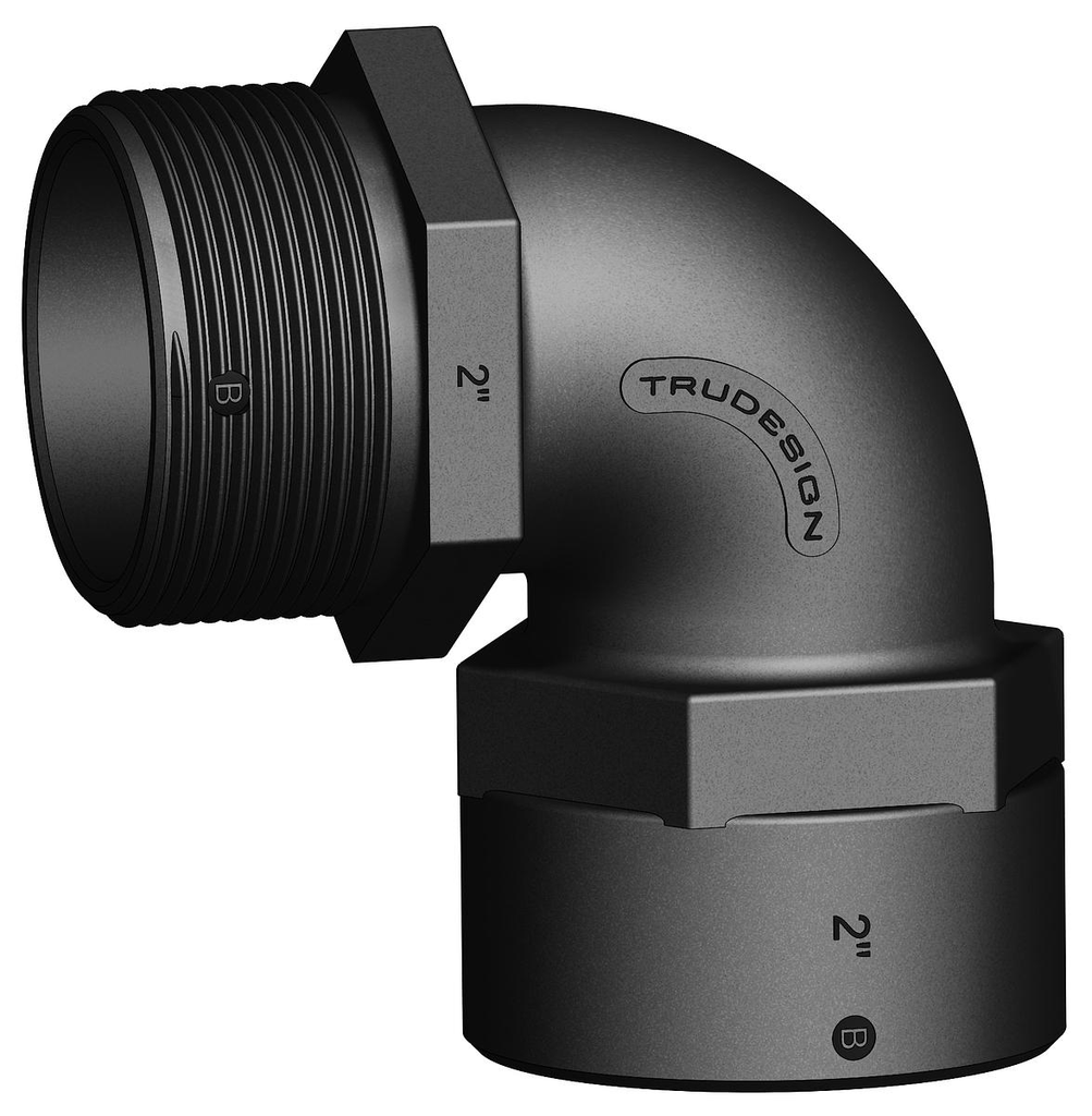 TRUDESIGN 90° ELBOW 2" BSP FEMALE - 2" BSP MALE