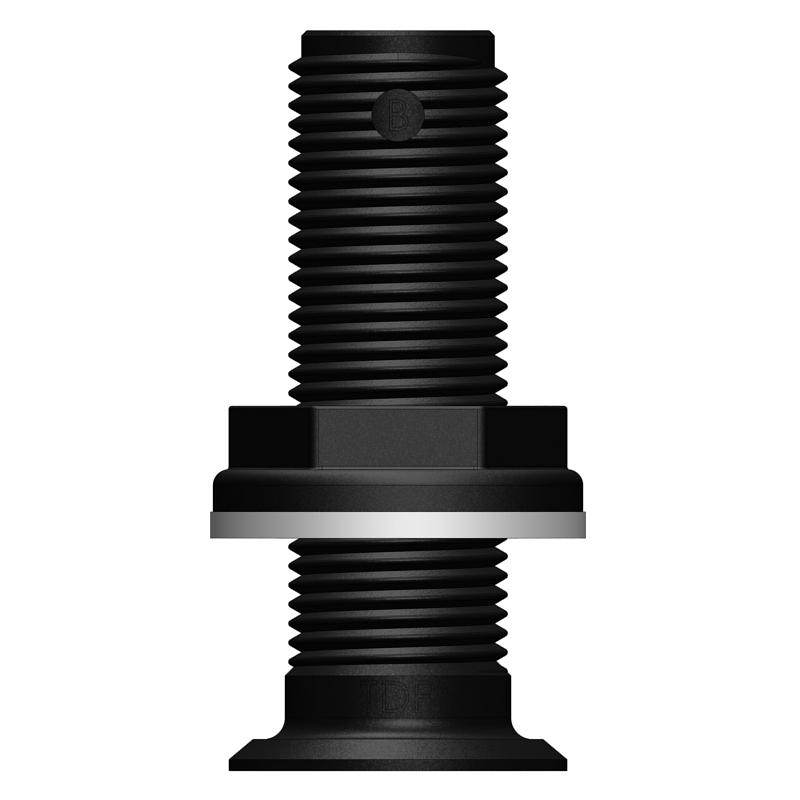 TRUDESIGN 1/2'' BSP THRU HULL SKIN FITTING RECESSED BLACK