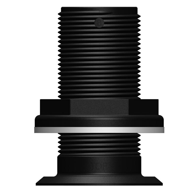 TRUDESIGN 1 1/4'' BSP THRU HULL SKIN FITTING RECESSED BLACK