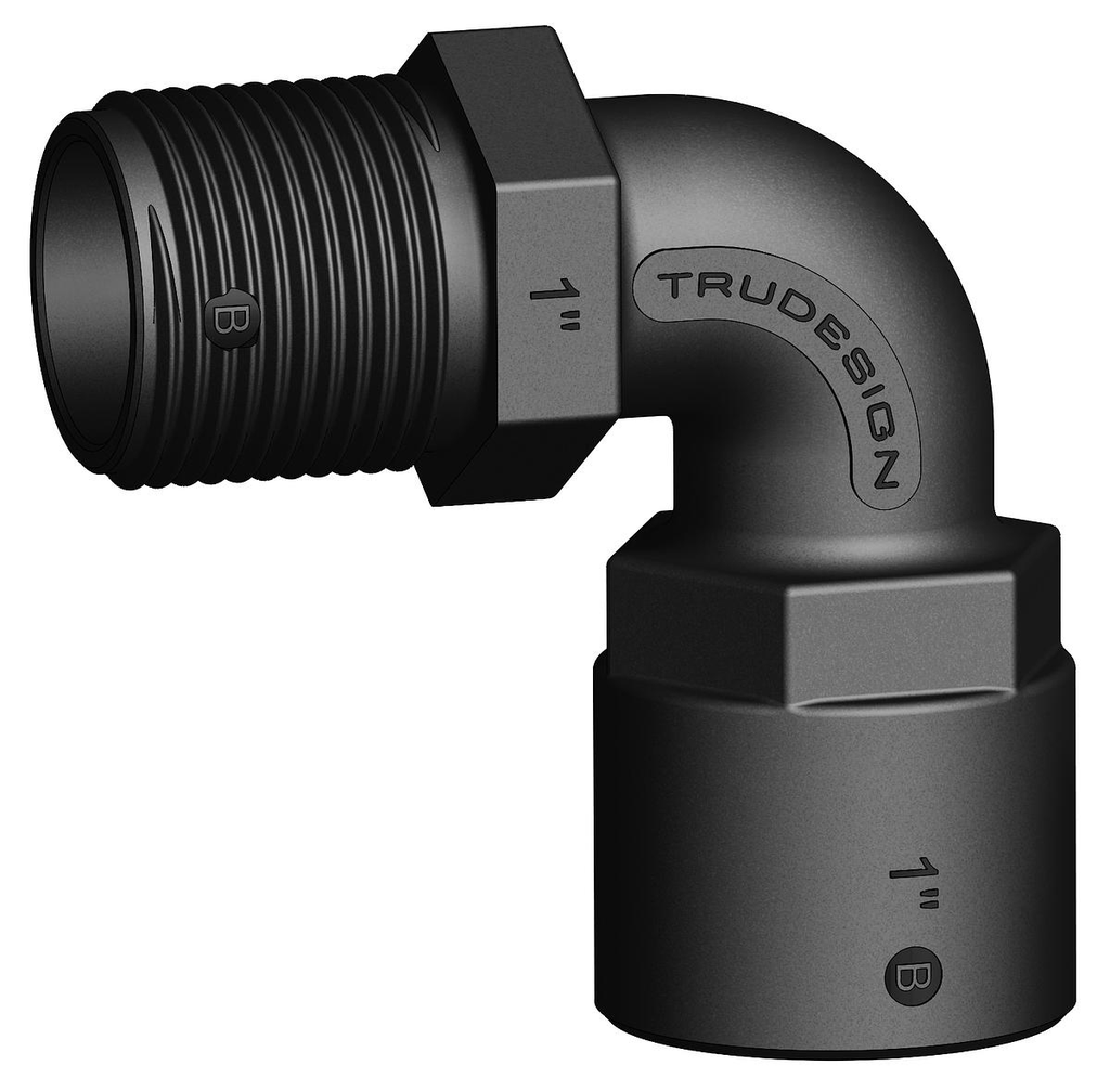 TRUDESIGN 90° ELBOW 1" BSP FEMALE - 1" BSP MALE 