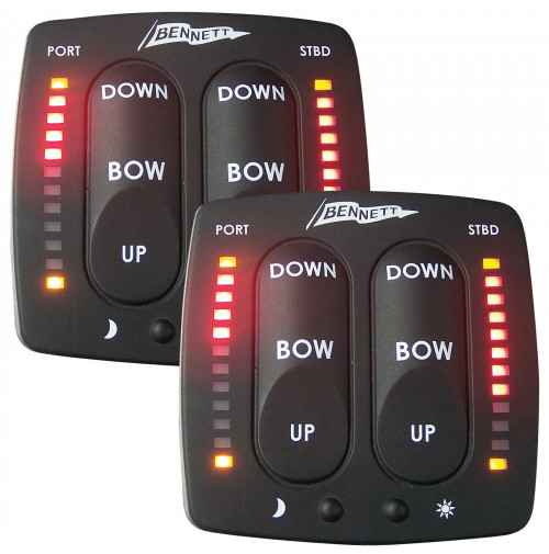 BENNETT 12V ELECTRONIC DUAL STATION INDICATOR CONTROL KIT FOR HYDRAULIC TRIM TABS