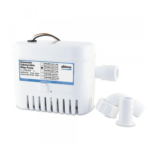ALBIN AUTOMATIC BILGE PUMP 750 GPH 12V