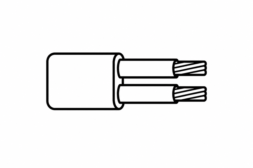 ERKAB FLAT MARINE CABLE TINNED 2 CORE X 1.5MM BROWN