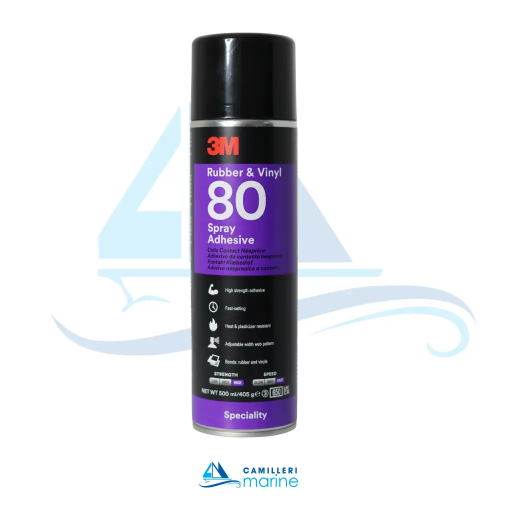 3M RUBBER AND VINYL 80 SPRAY ADHESIVE, YELLOW, 500 ML