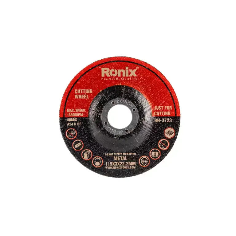 RONIX 115MM DIAMETER X 3MM METAL CUTTING DISC 5 PIECES PACK