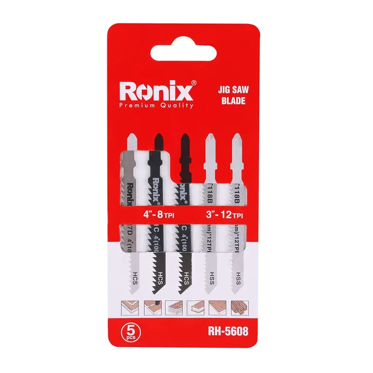 RONIX 5 PCS T-SHANK JIGSAW BLADE SET