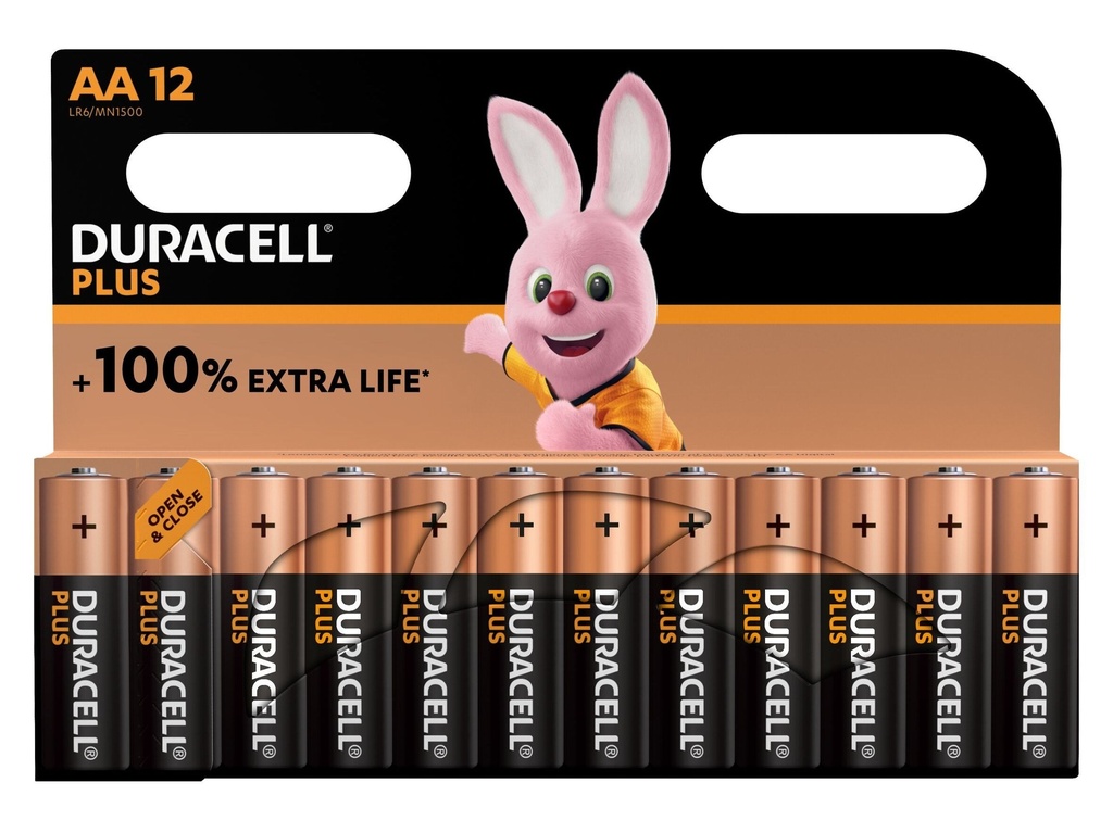 DURACELL LR6  AA 1.5V ALKALINE PLUS POWER BATTERY BOOST PER PIECE