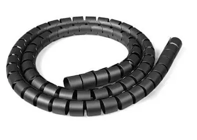 CABLE ORGANIZING SPIRAL PLASTIC WRAP BLACK 4MM - 25MM 10M PACK