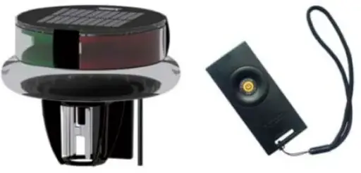 [LNK-NS-1T] LONAKO TRI COLOUR NAVIGATION / ANCHOR LIGHT INCLUDING REMOTE CONTROL & SOLAR / WIND RECHARGING BATTERY