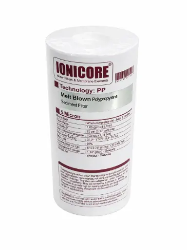 [ION-109001] IONICORE 5 MICRON WATER FILTER CARTRIDGE 5"