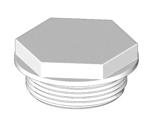 [TRU-90547] TRUDESIGN MALE PLUG 1 1/2" BSP WHITE 