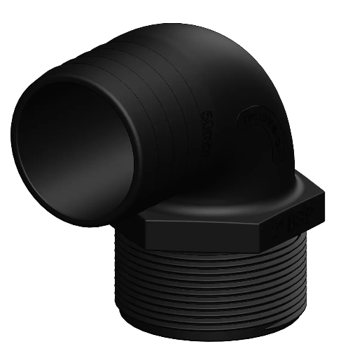 [TRU-90376] TRUDESIGN TAIL 50MM 2” MALE BSP LONG THREAD 90° ELBOW
