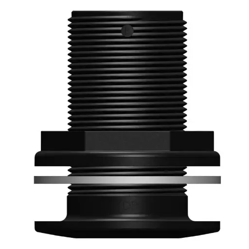 [TRU-90418] TRUDESIGN THRU HULL SKIN FITTING DOMED 1 1/2" BSP BLACK