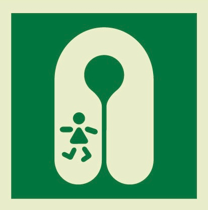 [JMA-A0022] JMARINE IMO STICKER CHILD LIFE JACKET 150MM X150MM