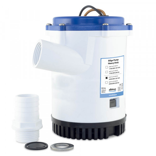 [ALB-01-03-013] ALBIN BILGE PUMP HEAVY DUTY 2250 GPH 12V