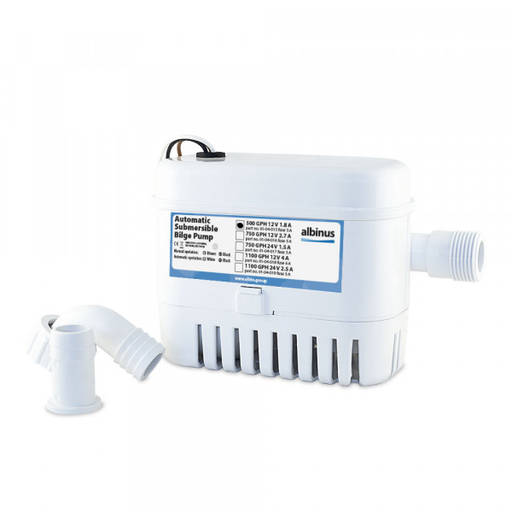 [ALB-01-04-015] ALBIN AUTOMATIC BILGE PUMP 500 GPH 12V