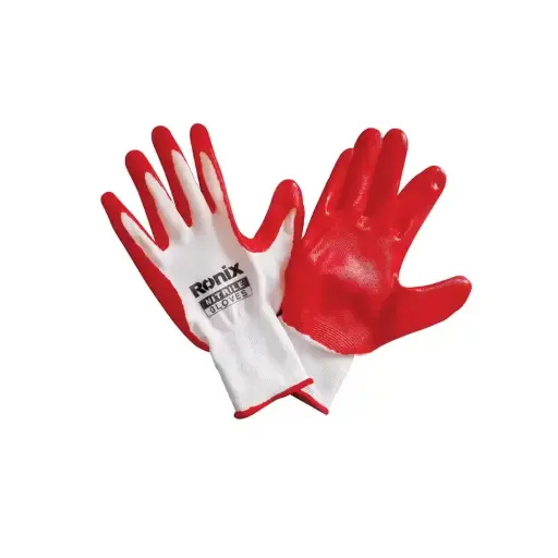 [RON-RH-9010] RONIX NITRILE COATED WORK GLOVES 10" PAIR