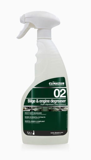 [CLI-02_750ml] CLINAZUR BILGES AND ENGINES SUPER DEGREASER 750ML